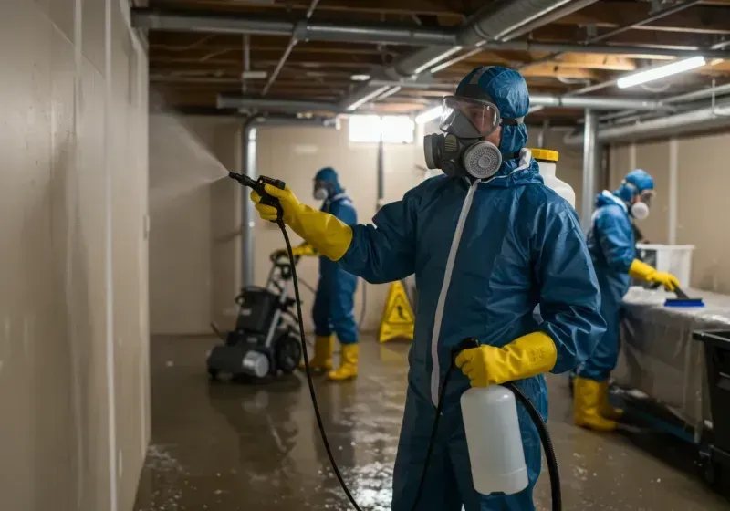 Basement Sanitization and Antimicrobial Treatment process in Bayfield County, WI