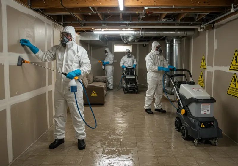 Basement Moisture Removal and Structural Drying process in Bayfield County, WI